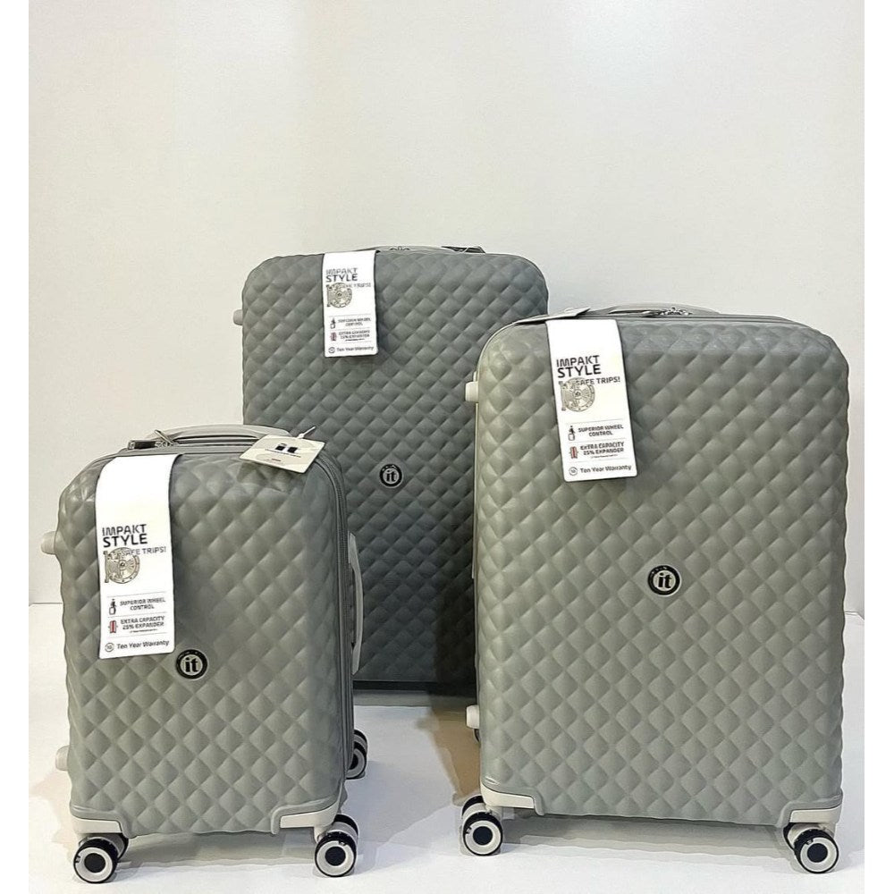 itluggage, Leather Softshell Luggage Set Expandable Suitcases With Spinner Wheels - Includes Large Travel Bag, 20-Inch Carry On, 24-Inch & 28-Inch Suitcases