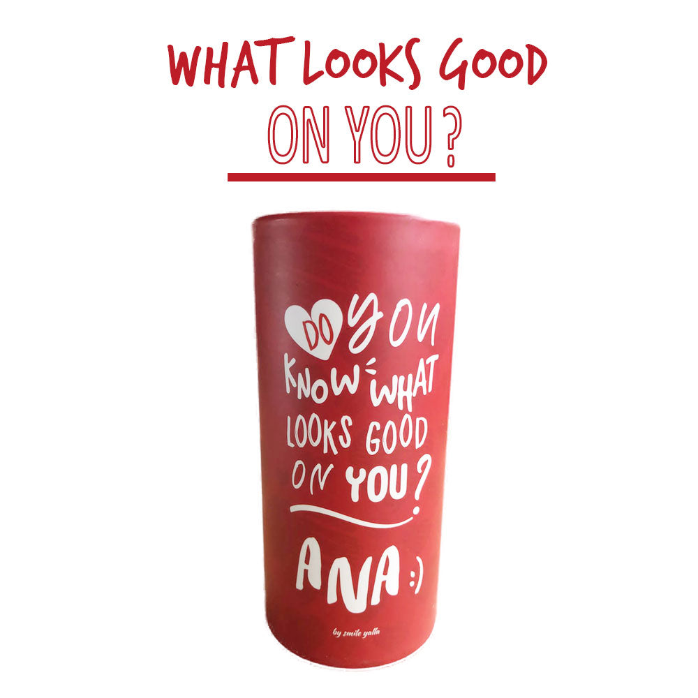 Smile Yalla, Valentine's Day, Napkins Tissue Box, Do You Know What Looks Good On You? Ana