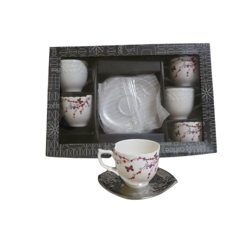 La Perla, 12Pcs Design Porcelain Embossed Tea Set