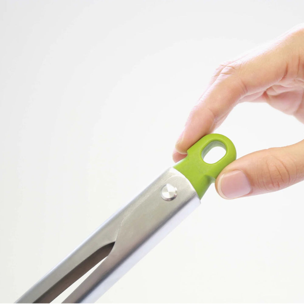 Joseph Joseph 10162 12 Inch Elevate Stainless Steel Tongs [Grey-Green], JOSE-10162