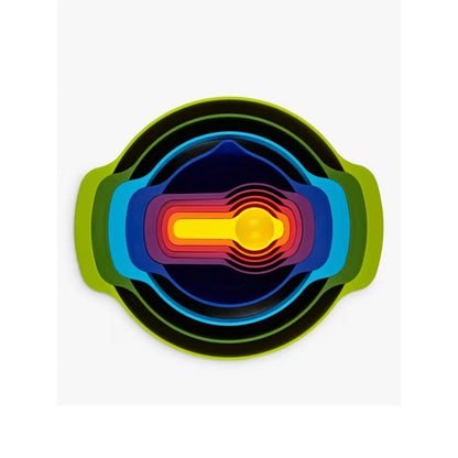 Joseph Joseph Nest 9 Nesting Bowls Multi Color 5 Measuring Cups, JOSE-40031