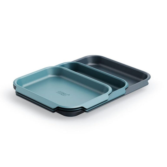 Joseph Joseph Nest Bake Non-Stick 3-Piece Blue Baking Tray Set, JOSE-45064