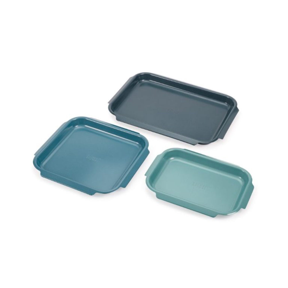 Joseph Joseph Nest Bake Non-Stick 3-Piece Blue Baking Tray Set, JOSE-45064