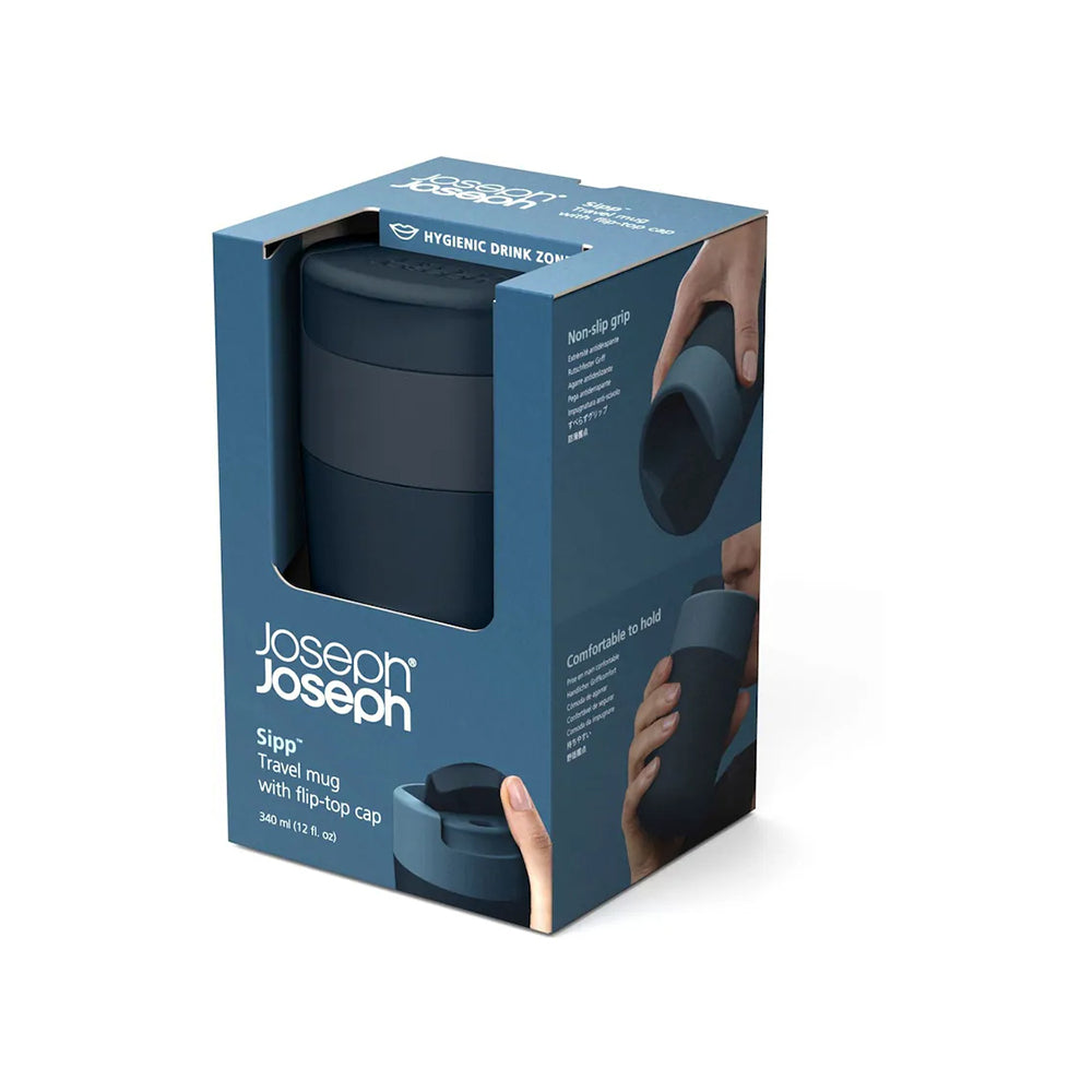 Joseph Joseph Sipp Travel Mug With Hygienic LID 340ML Blue, JOSE-81124