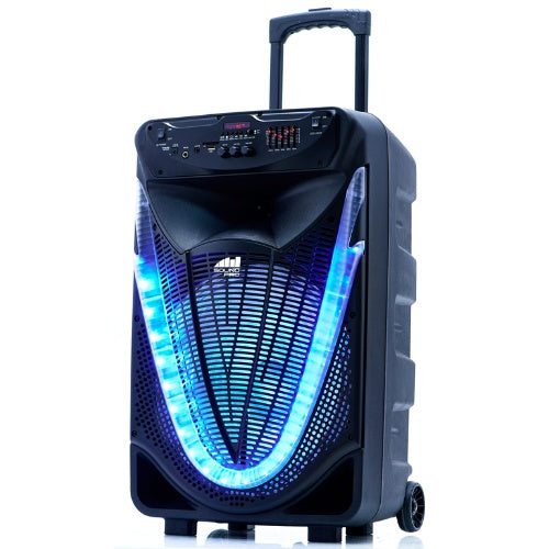 Speaker K2-15 15Inch With Charger - Bluetooth - - Usb - Aux - Radio Card - Microphone - Remote