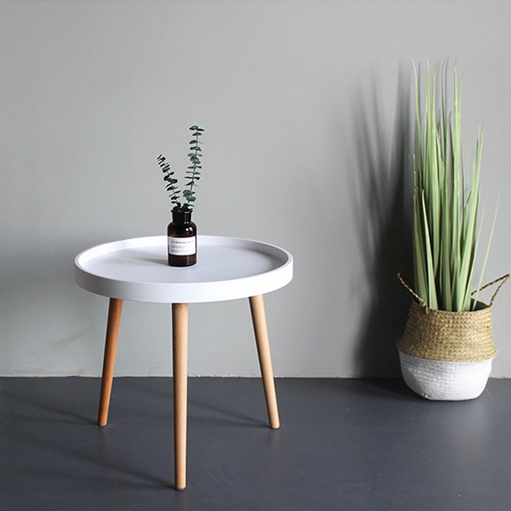 Cool Gift, Side Table with Solid Wood Legs, Available in Different Colors