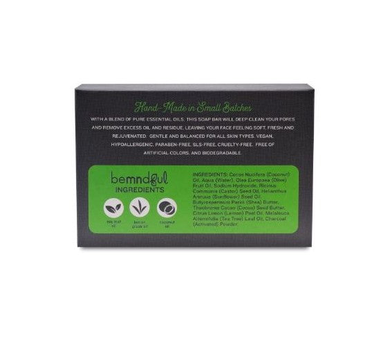 Bemndful, Activated Charcoal Soap (Tea Tree Lemongrass)