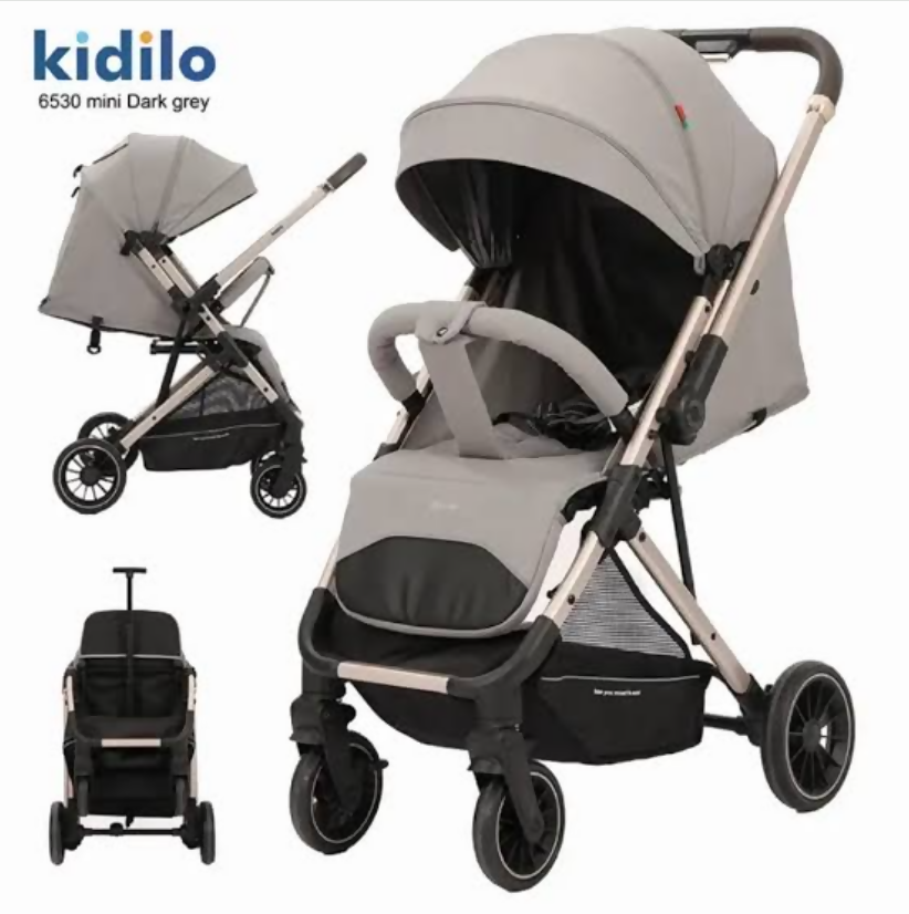 Kidilo 6530 Mini Baby Stroller – Lightweight, Reversible Handle, One-Hand Folding
