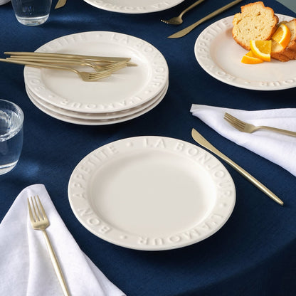Karaca Amour Cake Set for 6 People 22 cm - Elegant Ceramic Dessert Plate Set, 153.03.06.9662