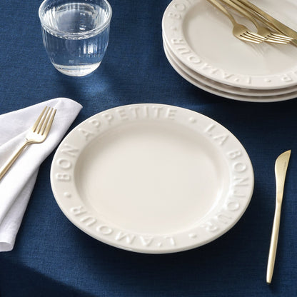 Karaca Amour Cake Set for 6 People 22 cm - Elegant Ceramic Dessert Plate Set, 153.03.06.9662