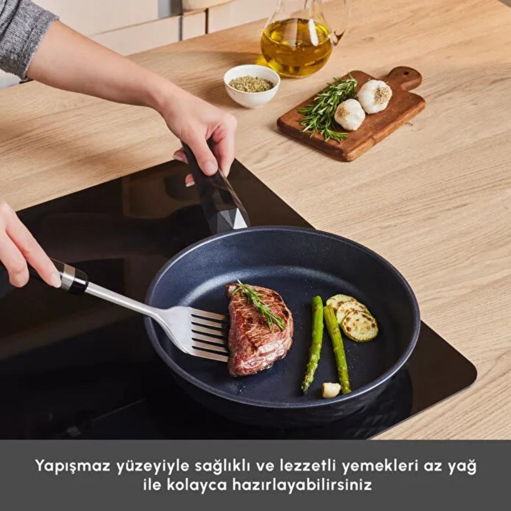 Karaca BioDiamond Antibacterial Handle Induction Base Frying Pan 26 cm, 153.03.08.0419
