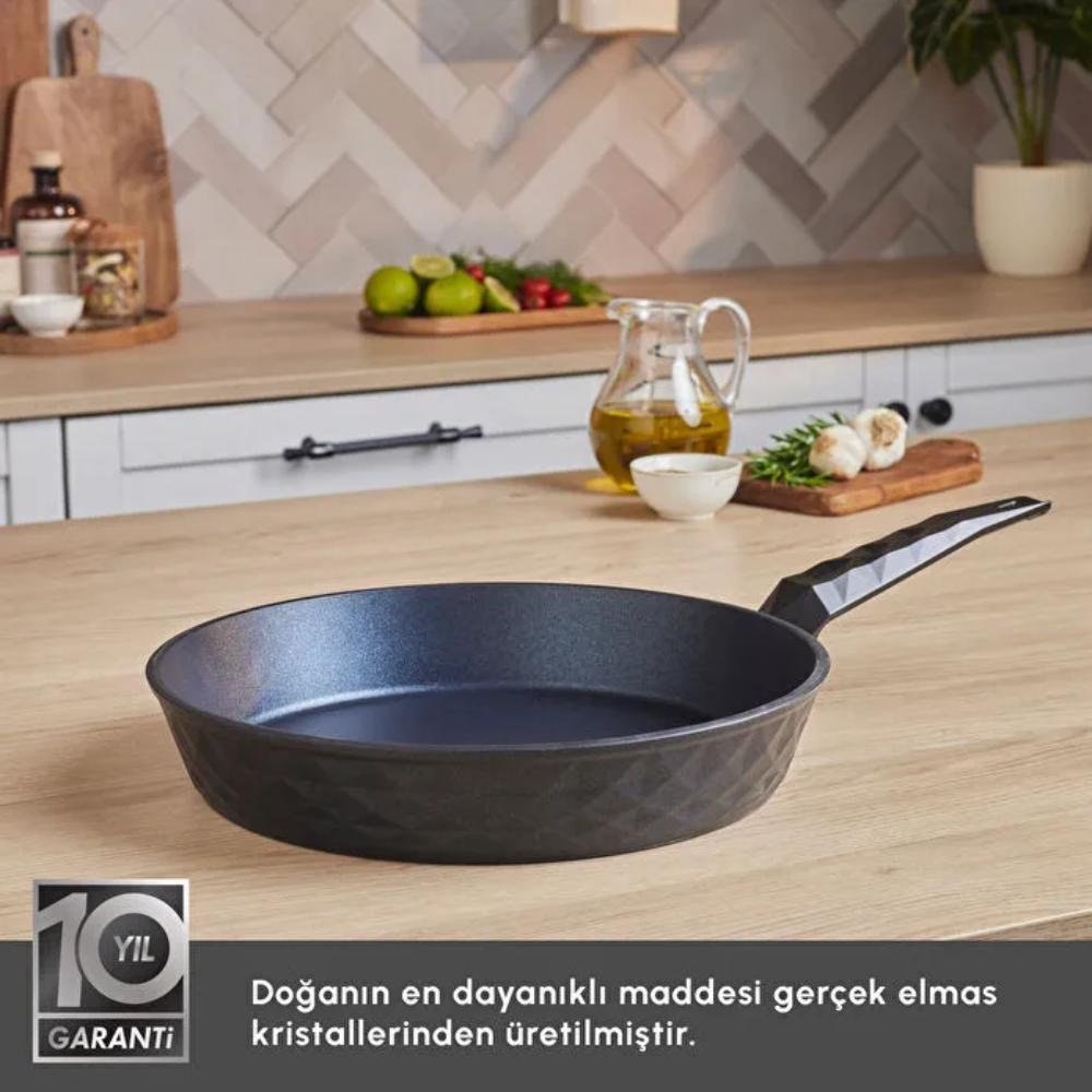 Karaca BioDiamond Antibacterial Handle Induction Base Frying Pan 26 cm, 153.03.08.0419