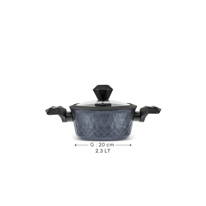 Karaca BioDiamond Antibacterial Handle Induction Base Pot 20 cm, 153.03.08.0422