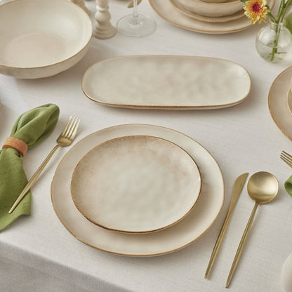 Karaca Earth Collection Aria 55-Piece Dinner Set – 12 Person Stoneware Beige Elegance, 8683650346531
