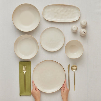 Karaca Earth Collection Aria 55-Piece Dinner Set – 12 Person Stoneware Beige Elegance, 8683650346531