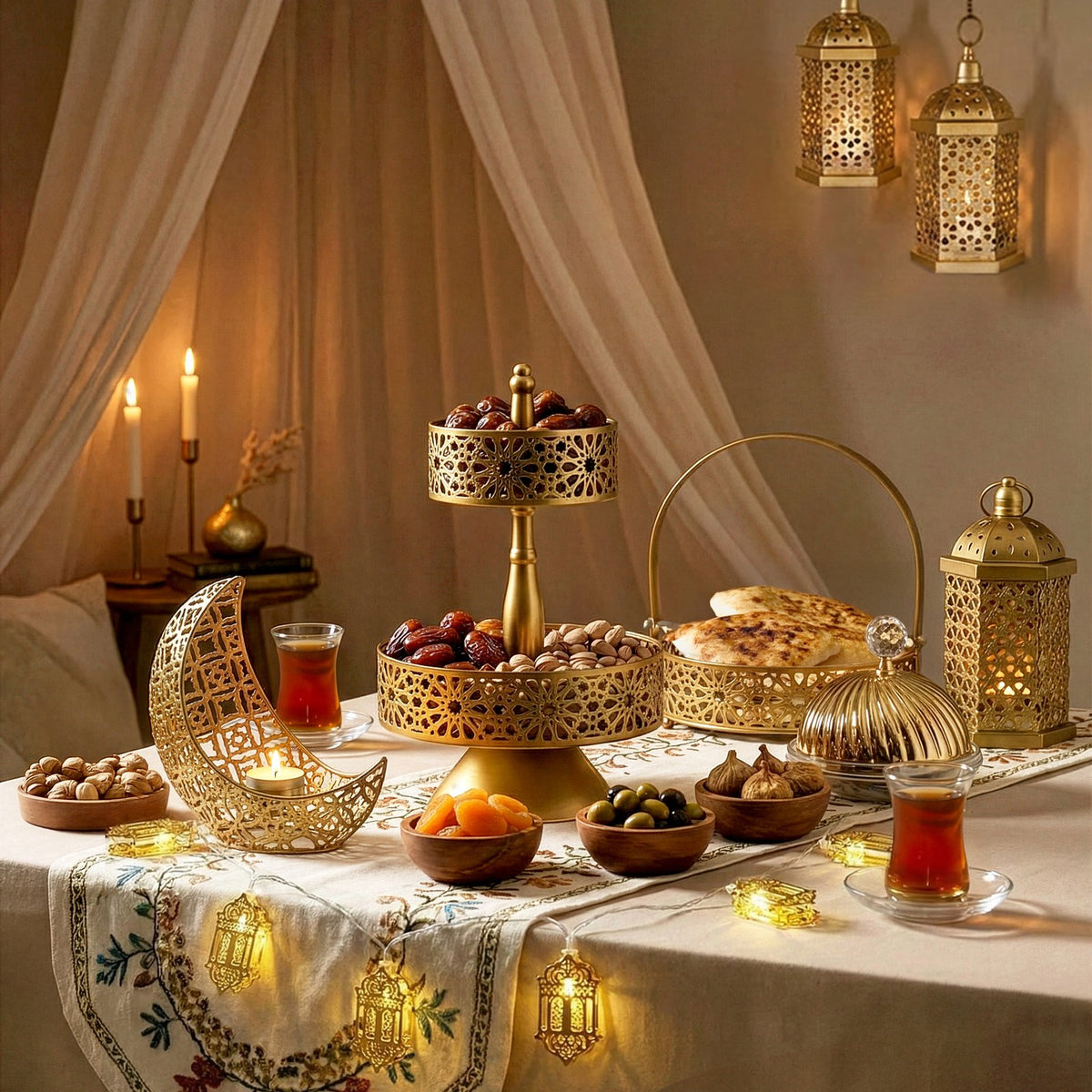 Karaca Home Sema Serving Tray – Gold, 8683650439561