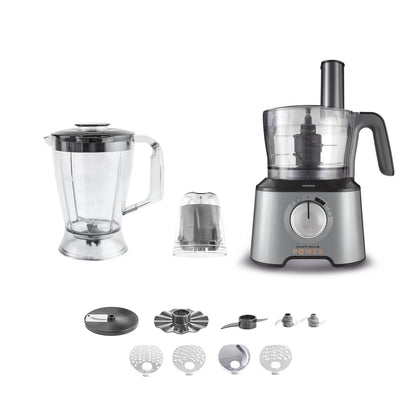 Karaca Mastermaid Power Multifunctional 10 in 1 Food Processor 2000W, Galaxy Grey, 153.03.06.6570