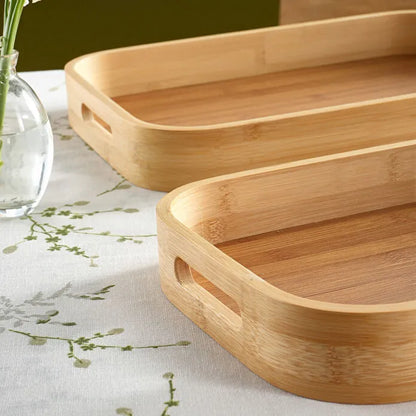 Karaca Nolan 2-Piece Bamboo Tray Set, 153.09.01.7157