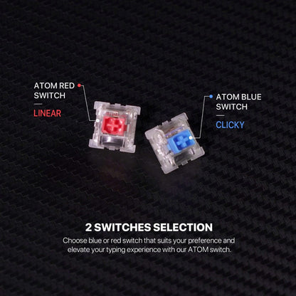 Fantech, Mk886V2 Atom104 Rgb Mechanical Keyboard Sumi Edition, Available in Different Colors