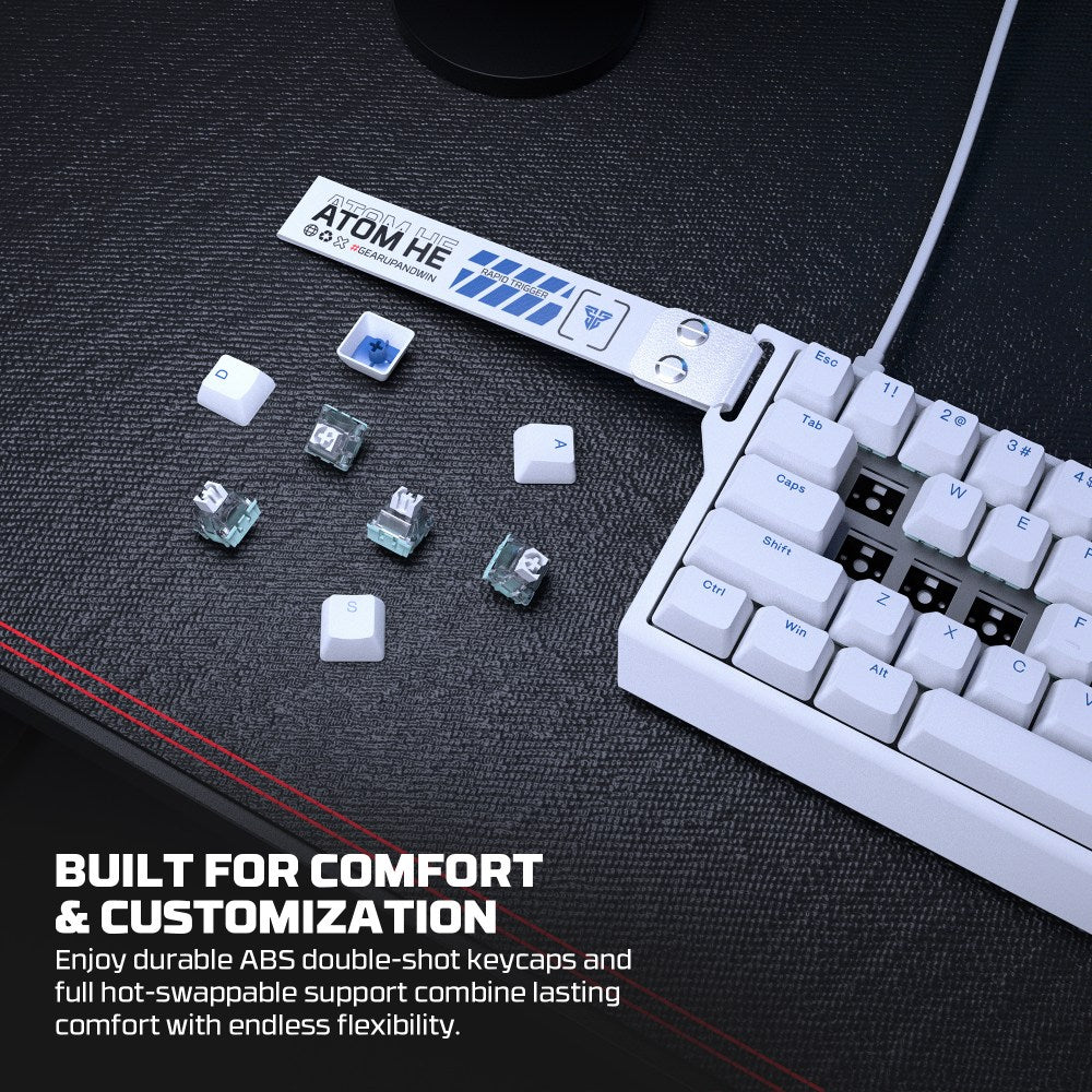 Fantech, Atom He68 Mk811, High?Precision Magnetic?Switch Mechanical Keyboard, 8K Polling, 0.01Mm Accuracy, Available in Different Colors