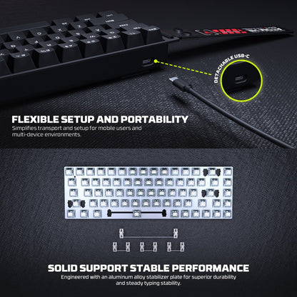 Fantech, Atom He68 Mk811, High?Precision Magnetic?Switch Mechanical Keyboard, 8K Polling, 0.01Mm Accuracy, Available in Different Colors