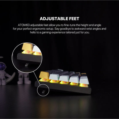 Fantech, Mk874V2 Atom 63 Rgb Mechanical Gaming Keyboard Mizu Edition, Available in Different Colors