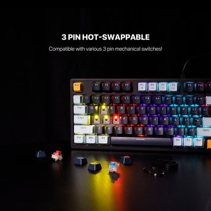 Fantech, Mk875V2 Atom 81 Rgb Mechanical Gaming Keyboard Mizu Edition, Available in Different Colors