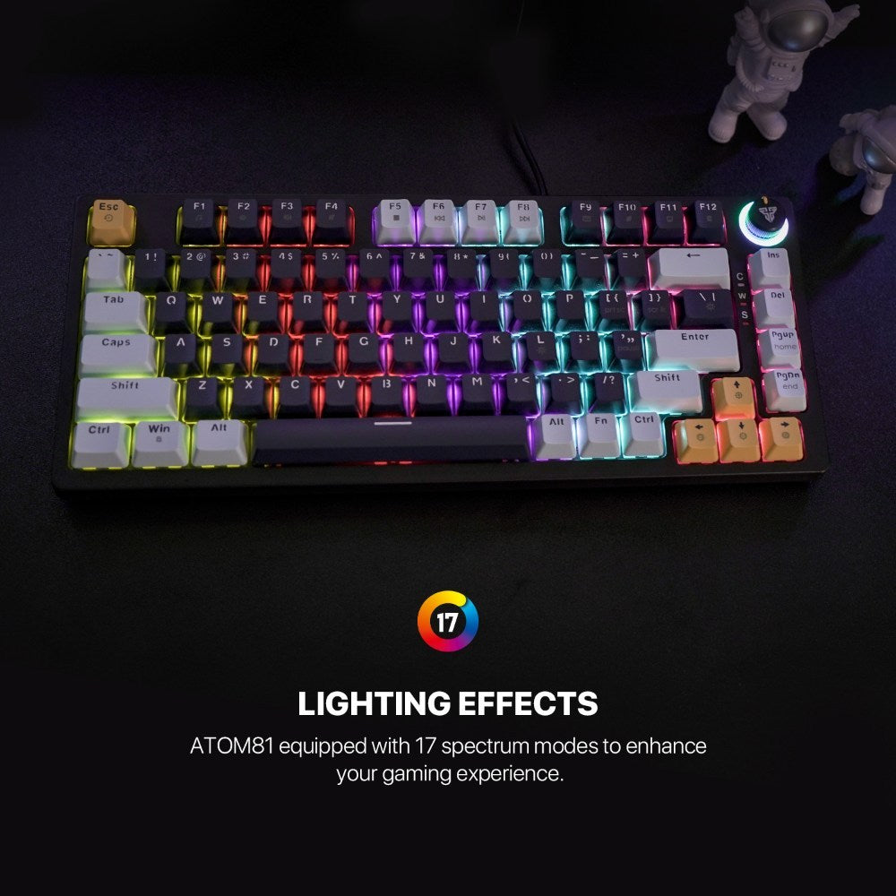 Fantech, Mk875V2 Atom 81 Rgb Mechanical Gaming Keyboard Mizu Edition, Available in Different Colors