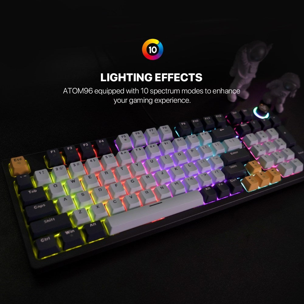 Fantech, Mk890V2 Atom 96 Rgb Mechanical Gaming Keyboard Mizu Edition, Available in Different Colors
