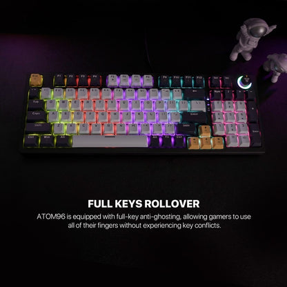 Fantech, Mk890V2 Atom 96 Rgb Mechanical Gaming Keyboard Mizu Edition, Available in Different Colors