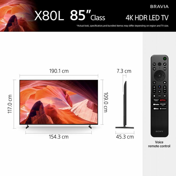 Sony, Led 85' 4K Smart Android Tv