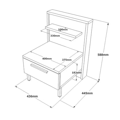 KDesign Premium Commode [Cura - Concrete], HM5-CG