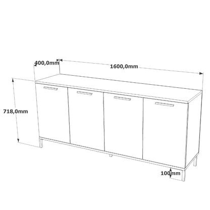 KDesign Premium Dresser / Console [Pine - Anthracite], RL4-AA