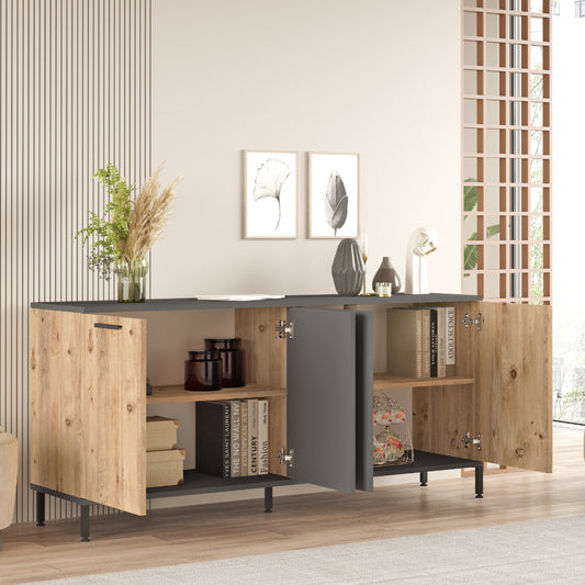 KDesign Premium Dresser / Console [Pine - Anthracite], RL4-AA