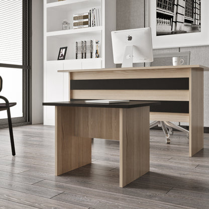 KDesign Premium Office Coffee Table [Oak - Larex Black], VO2-OB