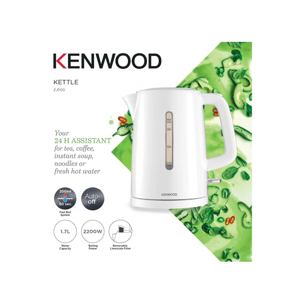 Kenwood 2200W Plastic Kettle [White], KEN-ZJP00000WH