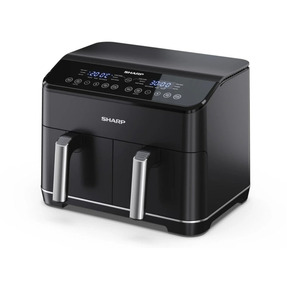 Sharp, Double Basket Air Fryer, 8 L,1800w Black