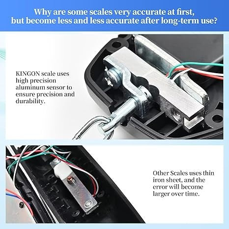 Kingon, Rechargeable Luggage Scale, Digital Portable Bag Scale For Travel, Suitcase Weight Scale With Strap & Comfortable Handle, 110Lb/50Kg Capacity