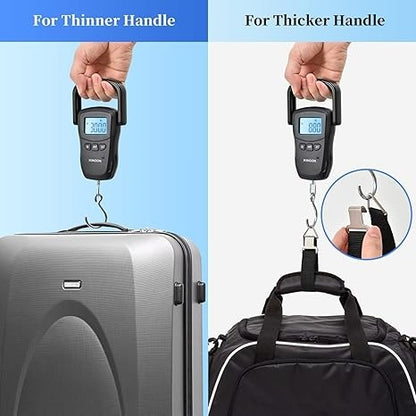 Kingon, Rechargeable Luggage Scale, Digital Portable Bag Scale For Travel, Suitcase Weight Scale With Strap & Comfortable Handle, 110Lb/50Kg Capacity
