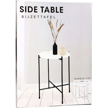 Marble White Side Table