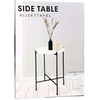 Marble White Side Table