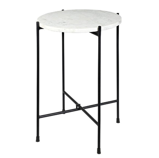 Marble White Side Table