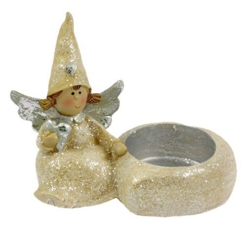 Itemz, Tealight Holder Angel Glitter, Available in Different Colors