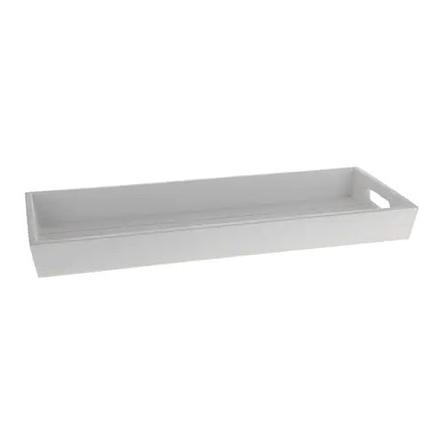 Itemz, Rectangular Wooden Tray, White, 49 Cm
