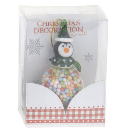 Itemz, Christmas Ball With Snowman 6.5 Cm Colorful, Available in Different Colors