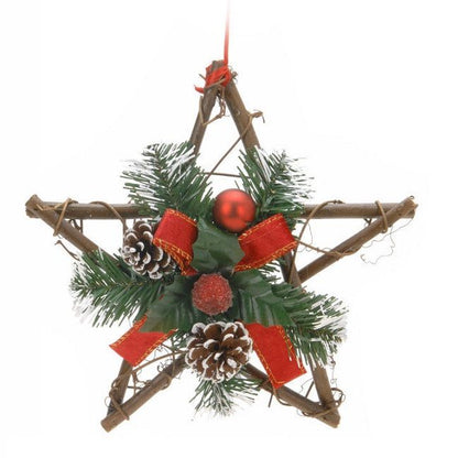 Itemz, 25Cm Traditional Hanging Christmas Wreath Tree, Available in Different Colors