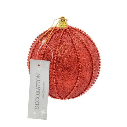 Itemz, Christmas Ball Red, Available in Different Sizes