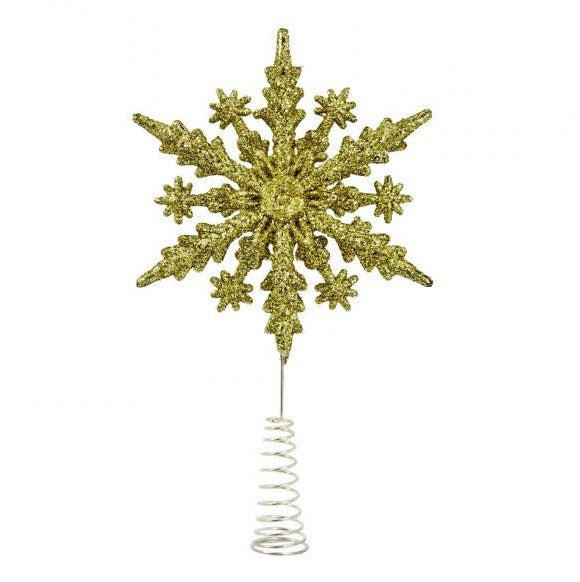 Itemz, Tree Top Snowflake Decoration Gold 23Cm