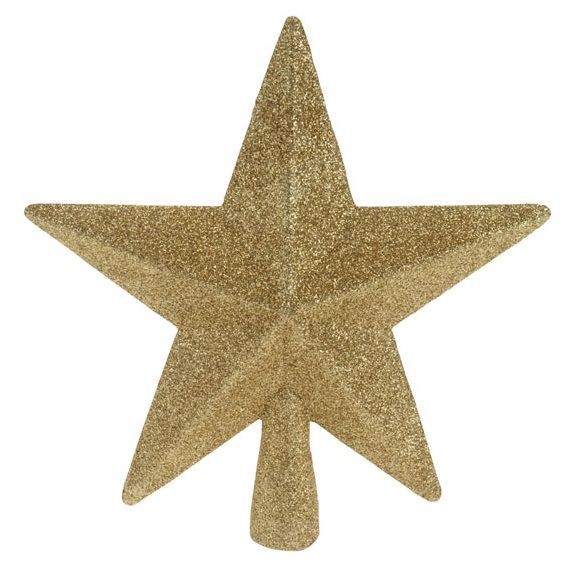 Itemz, Treetop Star 19Cm Gold Glitter