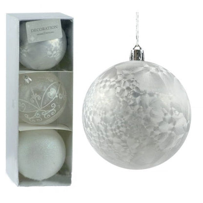 Itemz, Set Of 3 Christmas Balls 8Cm, Available in Different Colors
